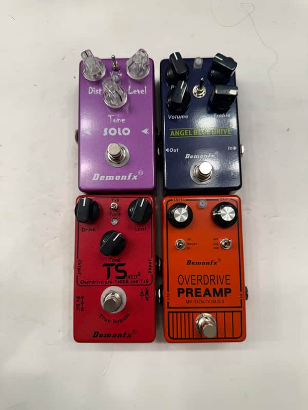 DemonFx Solo Angel Blue Drive TS Red II Overdrive Preamp Guitar Effect Pedal Lot image 1