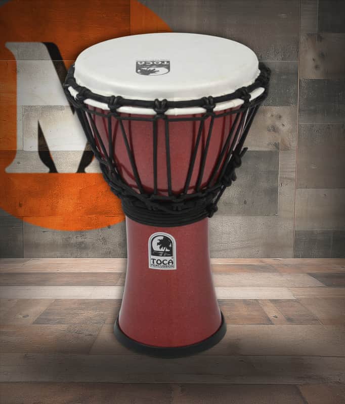Toca Freestyle Colorsound 7" Djembe - Metallic Red (TFCDJ-7MR) image 1