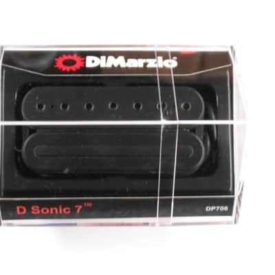 DiMarzio DP706 D Sonic 7 String Bridge Humbucker Pickup with black Poles and Rail - NEW image 1