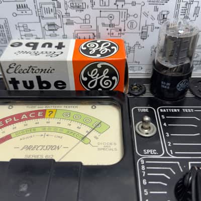 General Electric 12SN7GTA Preamp Tube Set Grey Plates Same Codes USA 1963 Tested image 15