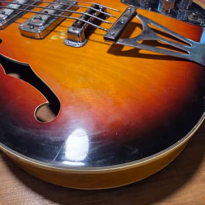 Tele-Star Hollowbody Bass and Amp 1960s Japan image 10