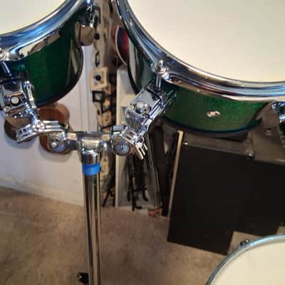 Ludwig Leedy Rogers Custom drum set 50's 60's 70's - Green sparkle image 3