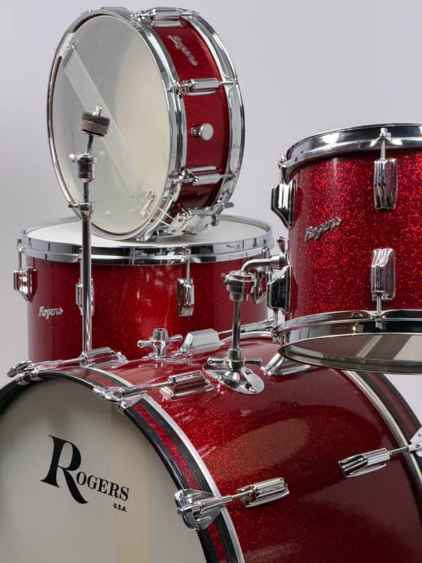 Rogers 22/13/16/5x14" VIDEO 60's Dayton-Era Holiday "Cozy Cole" Drum Set - Red Sparkle imagen 1