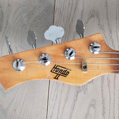 Hondo Precision Billy Sheehan update Lefty 1980s Sunburst image 3