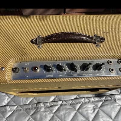 1955 Fender Tremolux 5E9 Narrow Panel Tweed image 3
