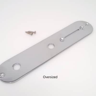 True Custom Shop® Oversized Chrome Control Plate for Fender Tele With Screws image 1