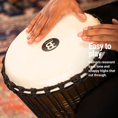 Meinl Percussion Djembe with Mahogany Wood - 13" Extra Large, Rope Tuned Goat Skin Head (HDJ17-XL) image 2