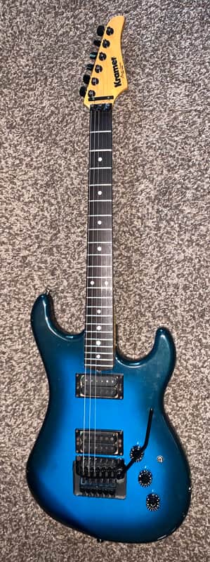 Vintage 1983 Kramer Pacer Blue burst electric guitar made in the usa image 1