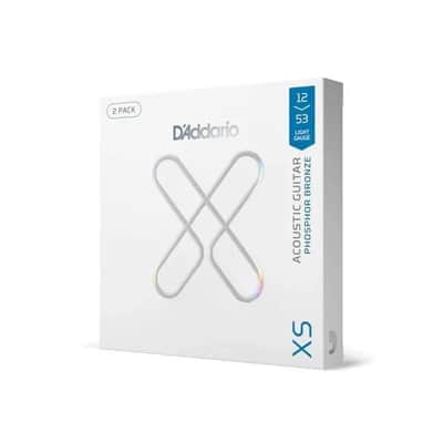 2 Pack, D'Addario XS 12-53 Coated Phos Bz Acoustic Guitar Strings - XSAPB1253-2P image 2