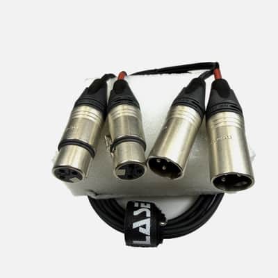 LASE 12 Ft Dual Microphone Cable w Genuine NEUTRIK NC3MXX 3Pin XLR M - NC3FXXX F image 3