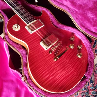 1996 Limited Edition Factory Aniline Dye Top Gibson Les Paul Classic Premium Plus Trans Red, r0 killer! image 6