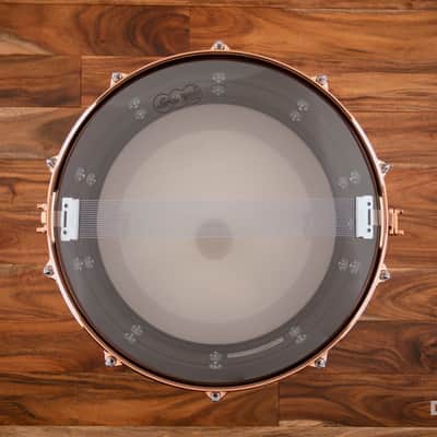 Ludwig 14 X 6.5 Lb427 T DC Hot Rod Black Beauty Snare Drum, Brass Shell, Matte Black, Copper Fittings image 11