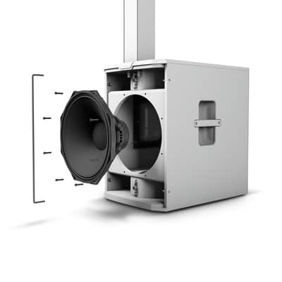 LD System MAUI 44 G2 W Cardioid powered Column Loudspeaker, White image 11