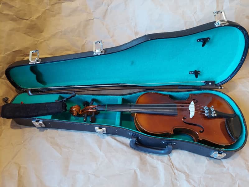 Josef Lorenz Luby Schonbach size 3/4 violin, Czech, Glasser Bow image 1