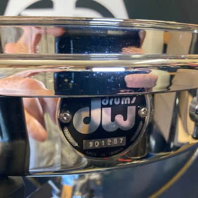 Terry Bozzio's DW - 2.5x12" Piccolo Tom, Autographed "D" 1990s - Chrome image 9