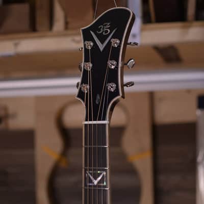 Rancourt History’s Legacy Collection 16" Acoustic Teardrop Archtop 2018 - Black Gloss Top / Natural Body and Neck image 7