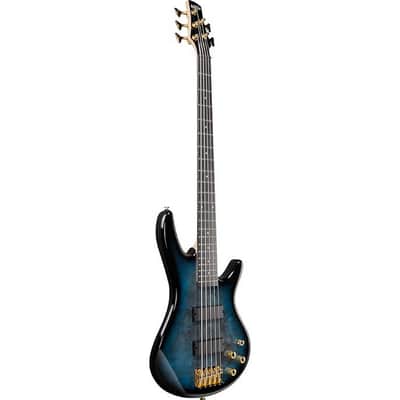 Ibanez Gio GSR205PC 5 String Electric Bass – Transparent Marine Burst image 1