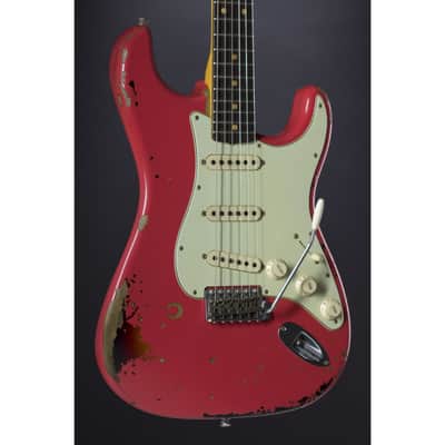 Fender '63 Strat Relic Michael Landau Signature Fiesta Red - Custom Electric Guitar image 6