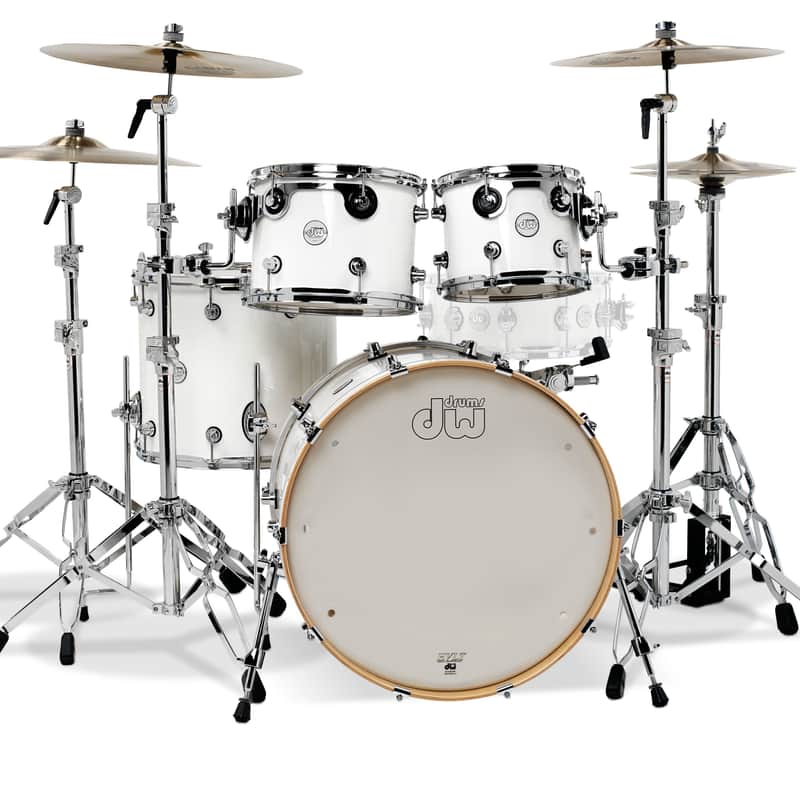 DW Design Series 4-piece Maple Shell Pack, 10/12/16/22, Gloss White (DW Part ID: DDLG2214WH) image 1