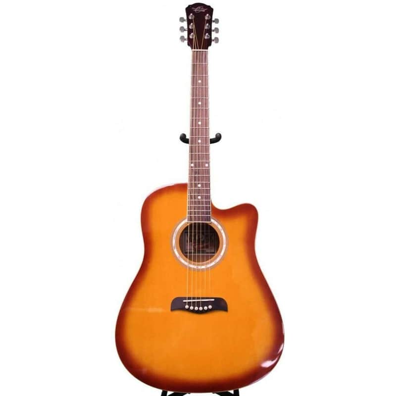 Oscar Schmidt OD45CTSPAK Dreadnought Acoustic Guitar Pack with Gig Bag, Tobacco Sunburst image 1