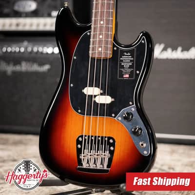 Fender American Professional Classic Mustang Bass - 3-Color Sunburst with Gig Bag image 1