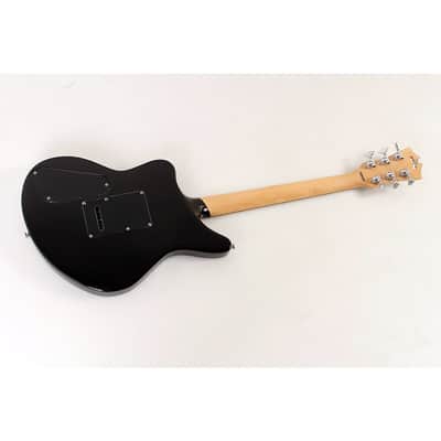 D'Angelico Premier Series Bedford SH Limited-Edition Electric Guitar with Tremolo Regular Black Flake image 2
