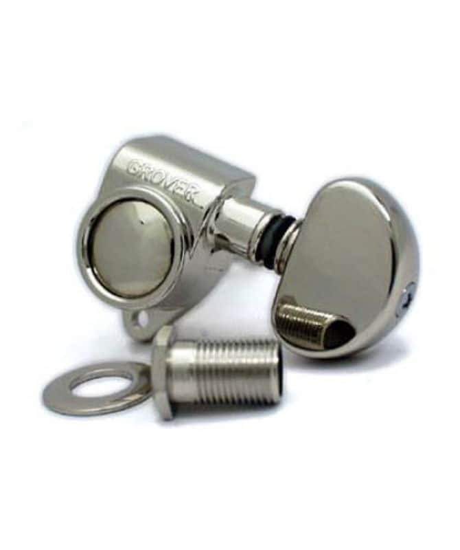 GROVER MACHINE HEADS 102N Rotomatic Nickel 3 + 3 per side Guitar Tuning Tuners image 1