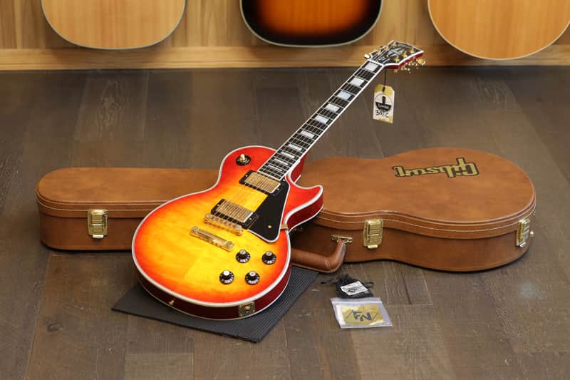 2014 Gibson Custom Shop Les Paul Custom Quilt Top Electric Guitar Sunburst + COA HSC image 1