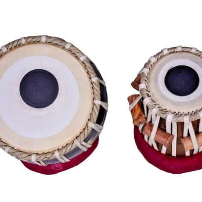 Handmade Brass Tabla Wood Dayan Set With Bag  Musical Instruments Set Black Polish Sheesham image 2