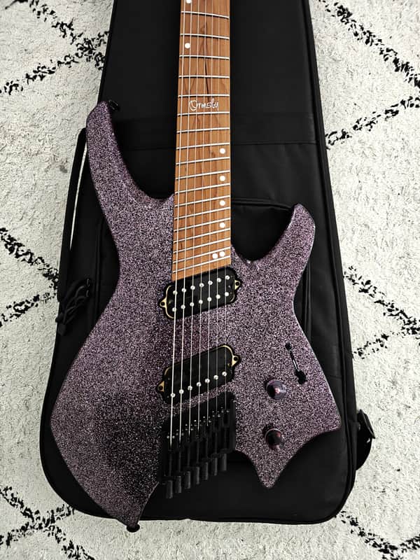 Ormsby Headless Goliath 7 GTR Run 17 Lavender Sparkle Multiscale 7 String image 1