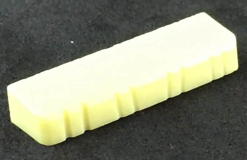 Slotted Mandolin Nut Plastic White image 1