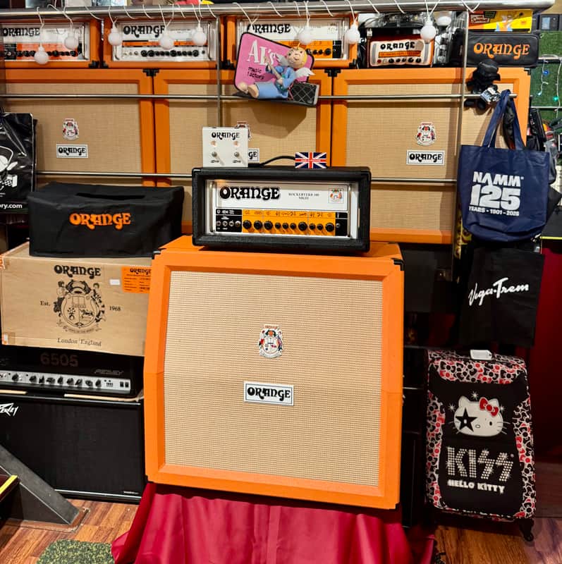 Orange Amplification SUPER STACK ROCKERVERB 100 H & PPC412 Cabinet 4x12” Made in UK image 1