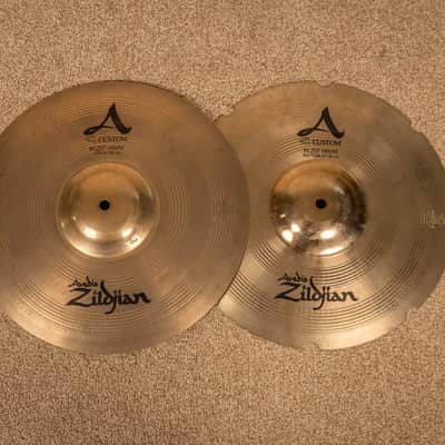 Zildjian 14" A Custom Rezo Hi Hat Cymbals 1059g 1337g image 1
