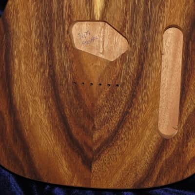 Acacia Koa Top \ Mahogany Telecaster Tele Body 4lbs 14oz #3679  *IMPORT CHARGES INCLUDED image 3