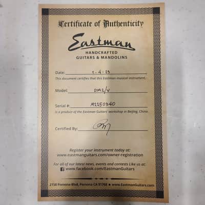 Eastman DM2/V - Antique Classic - M2250340 image 12