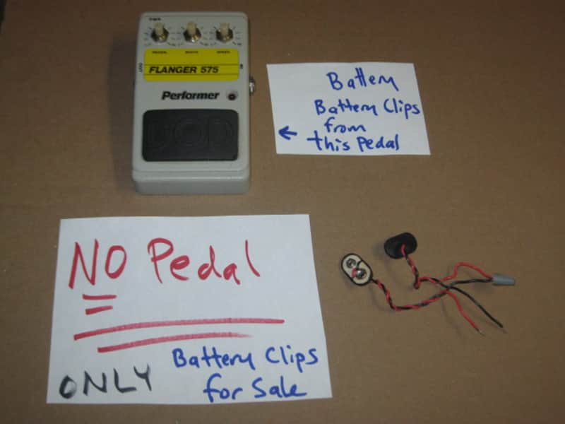used 1980s genuine DOD double 9v battery clip for Performer Series pedals (NO pedals included / NO other parts included) battery clips work fine (pedal & internal parts seen in pictures provided as a reference) image 1