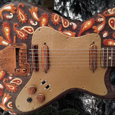 Klira Triumphator 1960 vintage German guitar Framus Hofner Hopf leather cover image 9