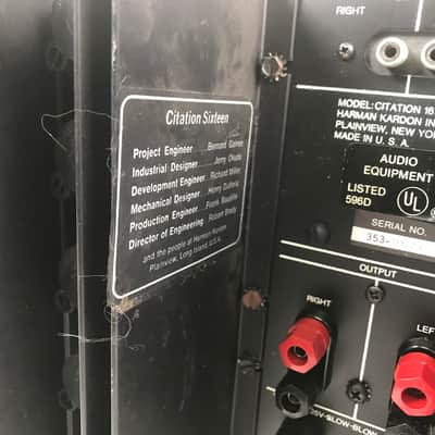 Harman Kardon Citation Sixteen 16 Power Amp image 5