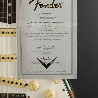 Fender Custom Shop 65 Stratocaster Super Heavy Relic Super Faded Aged  2025 - Sherwood Green Over 3 Tone Sunburst (COD 2141UG) image 13