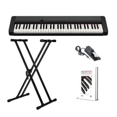 Casio Casiotone CT-S1 61-Key Portable Keyboard (Black) w/Stand, Pedal and Book image 7