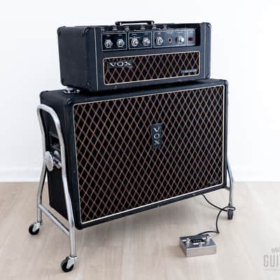 1969 Vox Defiant JMI UK-Made Vintage Solid State Amp, Head + 2x12 Speaker Cabinet w/ Fane, Ftsw image 1