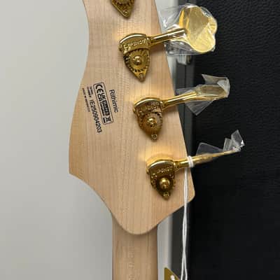 Cort Jeff Berlin Series Rithimic NAT Spalted Maple/Padouk Top 4-String Electric Bass - Natural w/Free Hard Case image 5