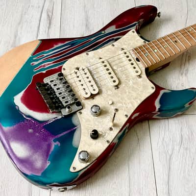 James Tyler USA Studio Elite HD Psychedelic Vomit with Schaller Floyd Rose image 2