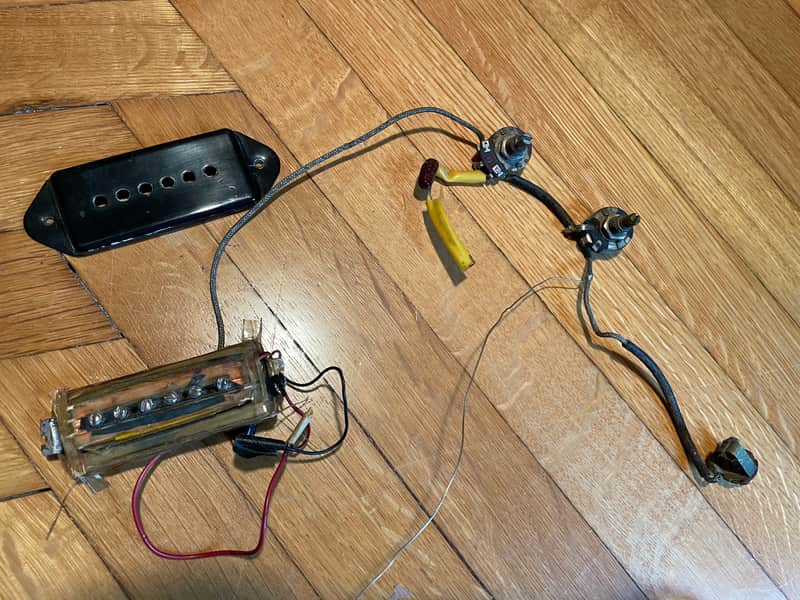 Vintage 1955 Gibson P90 P-90 + wiring harness for Les Paul jr Vintage 1955 Gibson P90 P-90 + wiring harness for Les Paul jr