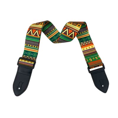 Skull & Tribal Ethnic Embroidered Guitar Strap - For Electric, Acoustic & Bass image 2