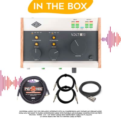 Universal Audio VOLT-276 USB Audio Interface with XLR Cable, Guitar Cable, and 1/4 in. TRS Cables image 6