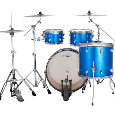 Ludwig NeuSonic Blue Super Sparkle Rapid MOD2 Drums 14x22_14x16_7x12_6x10 Fast Shell Pack Authorized Dealer image 3