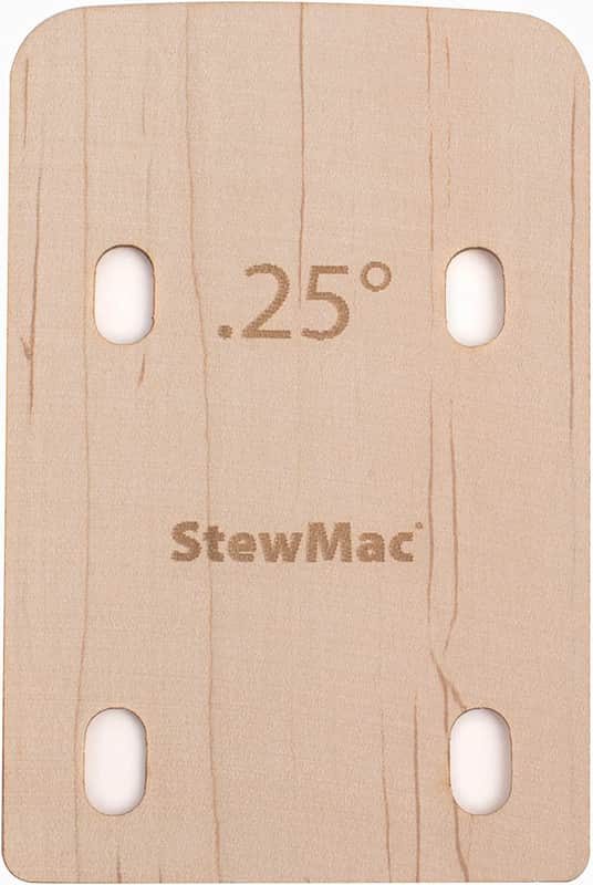 StewMac Neck Shims for Bass, Shaped - 6 Pack of 0.25 Degree Shims image 1