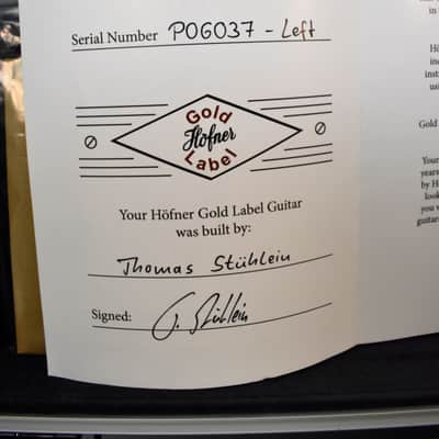 2013 Hofner Bass GL-VB-60-R Gold Label German  Lefty Blue with OHSC #6037 image 11