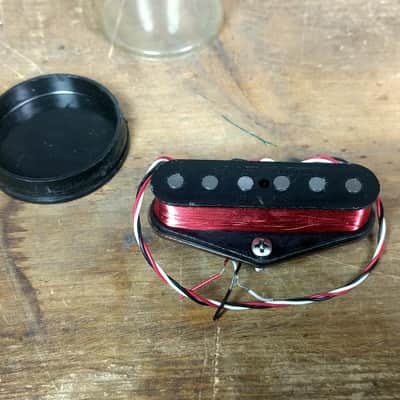 Red Rhodes Velvet Hammer Telecaster Bridge Pickup-RARE Hand-Wound Vintage 1970's w/ Original Box image 1